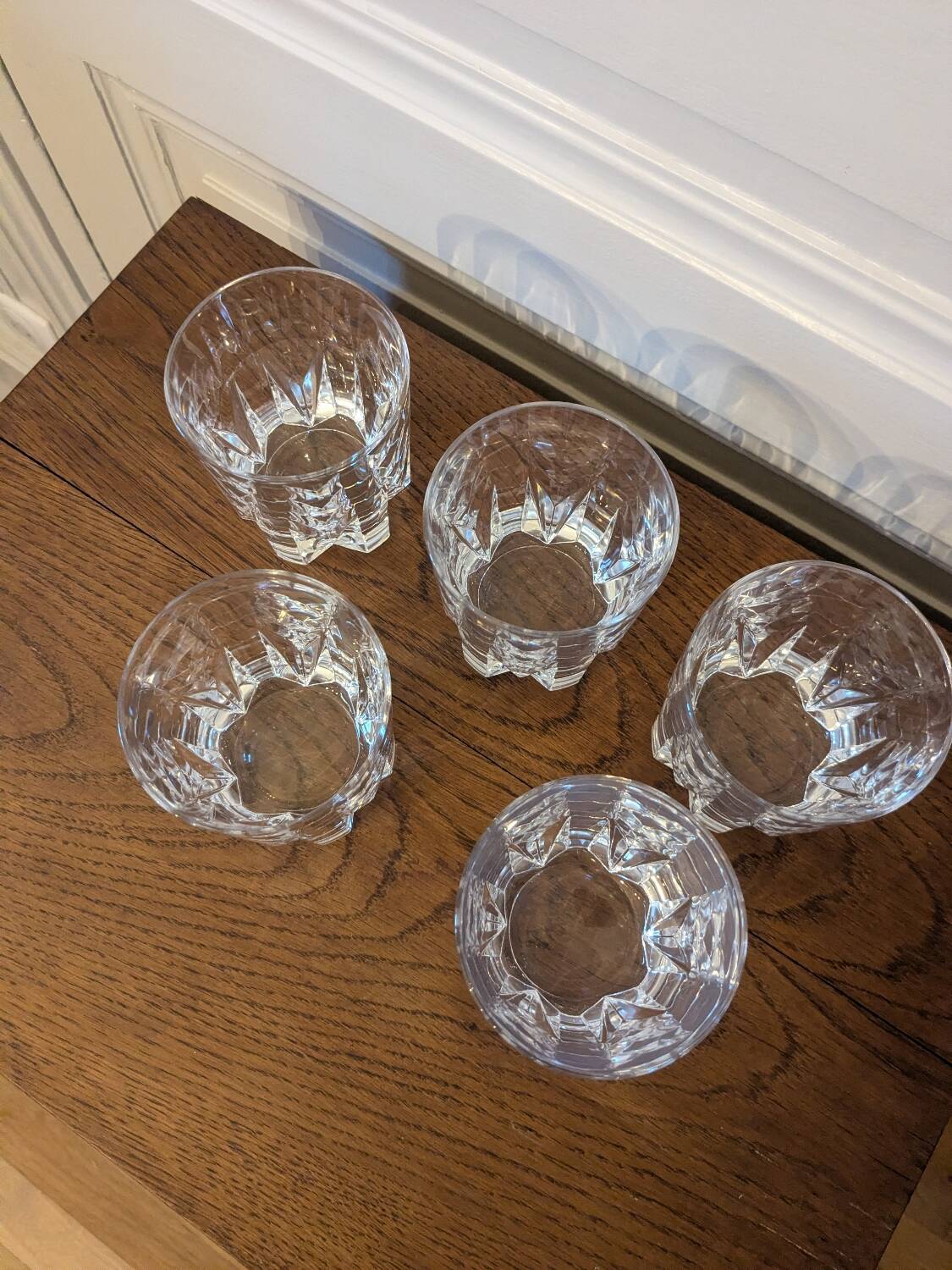 5 crystal whisky glasses
