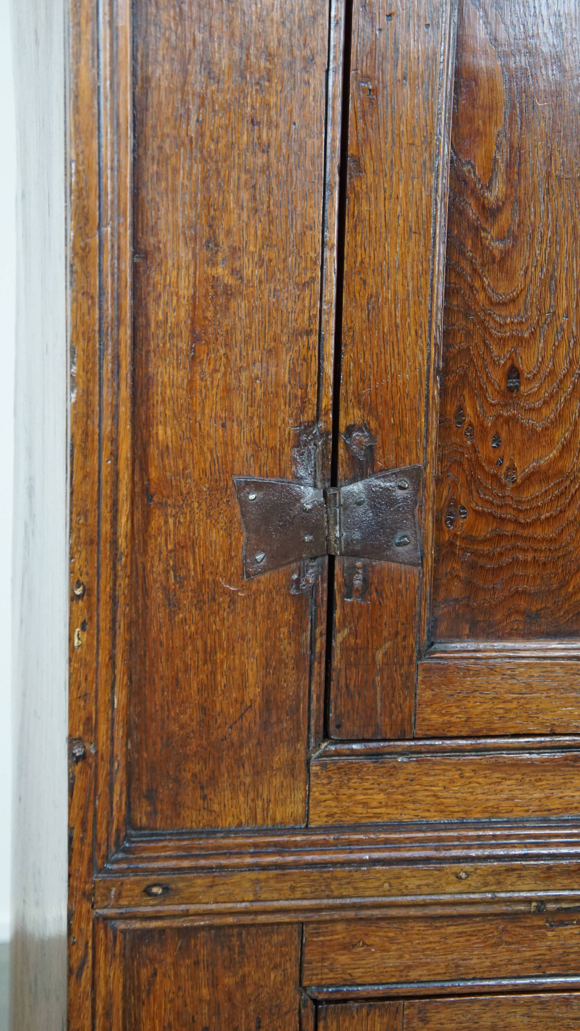 Antique oak cabinet with 4 doors from the 18th century