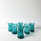 Set of bubble glass water glasses from the 1960s.