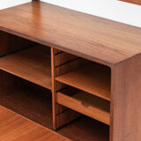Playful 3-bay wall unit in teak wood by Poul Cadovius, Denmark, 1950s