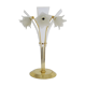 Italian floral glass 4-armed living room lamp 1970