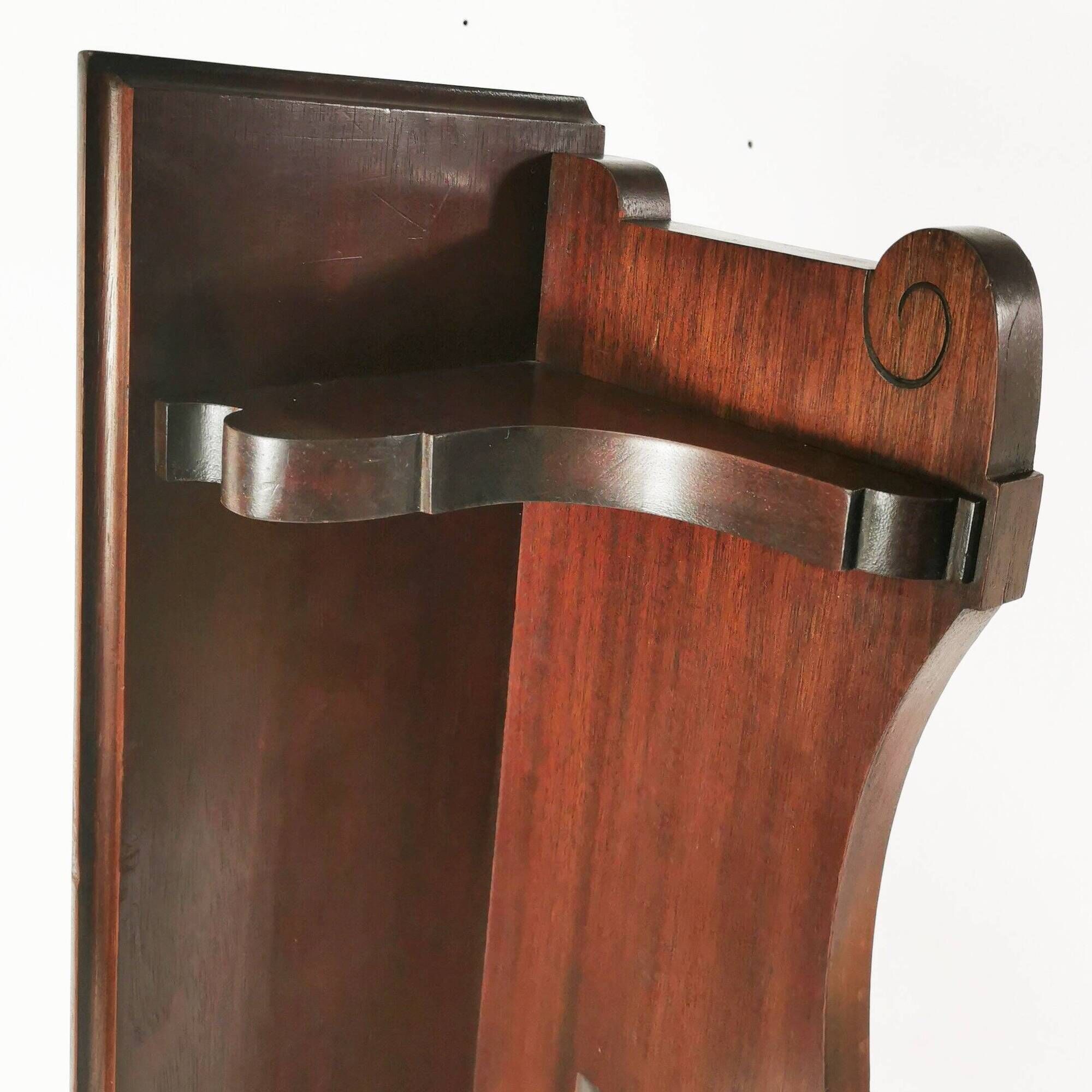 Art Nouveau mahogany shelf, Denmark 1930s.