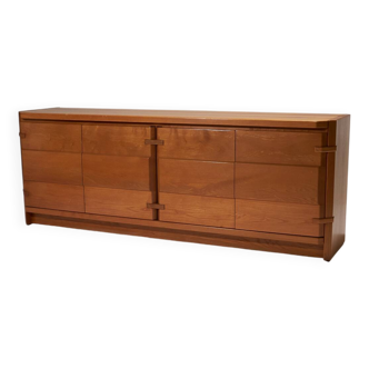 Solid elm sideboard, 1970s