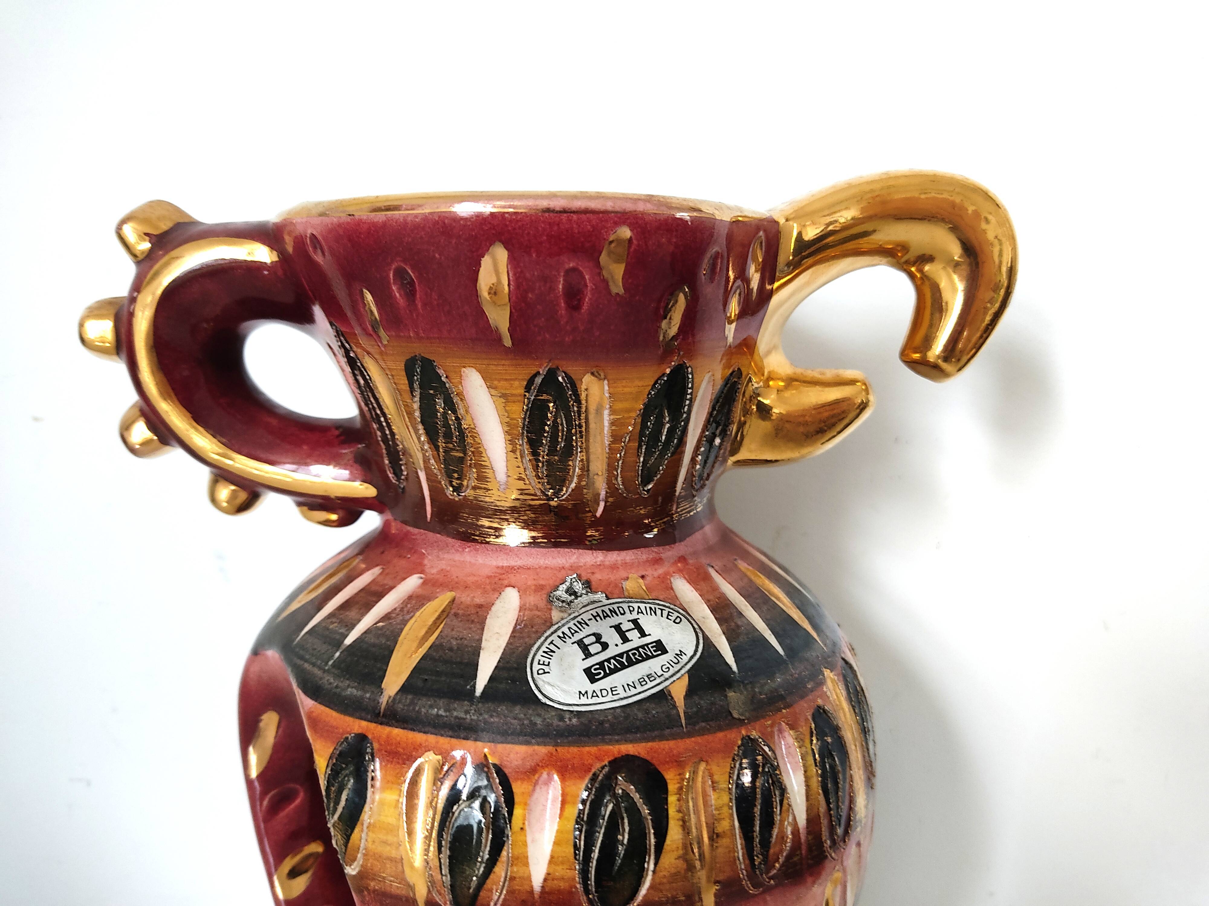 H.Bequet vase Smyrna decor bird shape