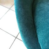 Fauteuil velours vert