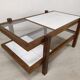 Table basse vintage double plateaux