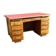 Bureau en bois plateau vinyle rouge