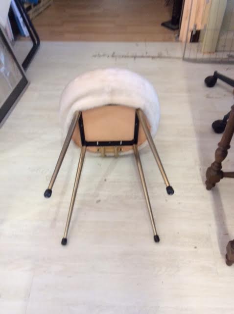 Chaise de chambre avec fourrure