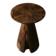 DINA side table stool in hand-carved solid recycled teak.