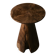 DINA side table stool in hand-carved solid recycled teak.