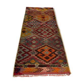 Vintage turkish kilim rug 103 x 43 cm