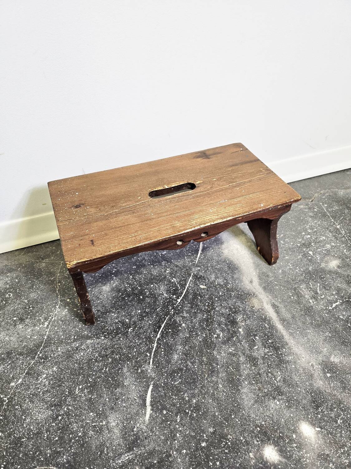 50s Handmade Wooden Footstool