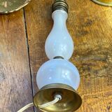 Glass and brass lamp