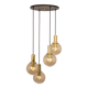 Lustre cascadeur design en verre fumé par Ott Int. Allemagne, années 1970