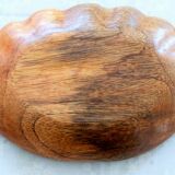 2 cups wood compartment shape shell vintage 70's