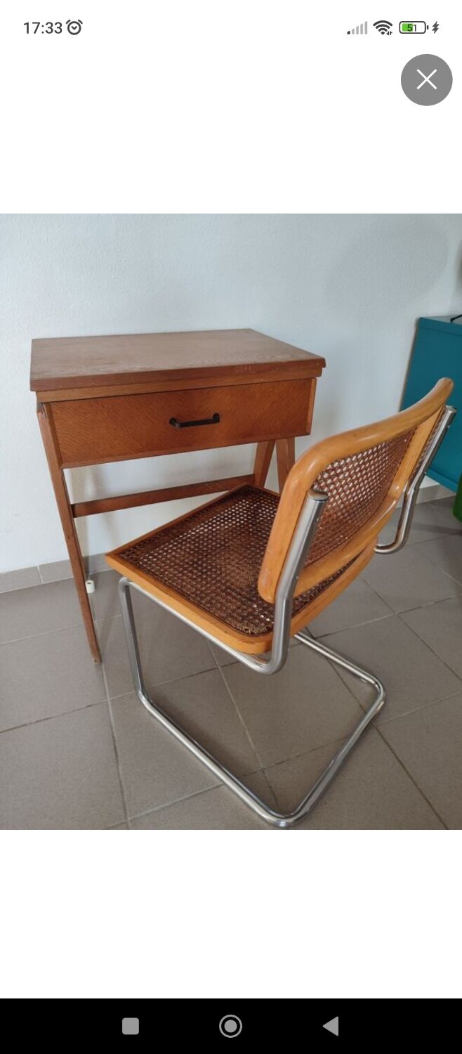 Vintage console desk with compass legs
