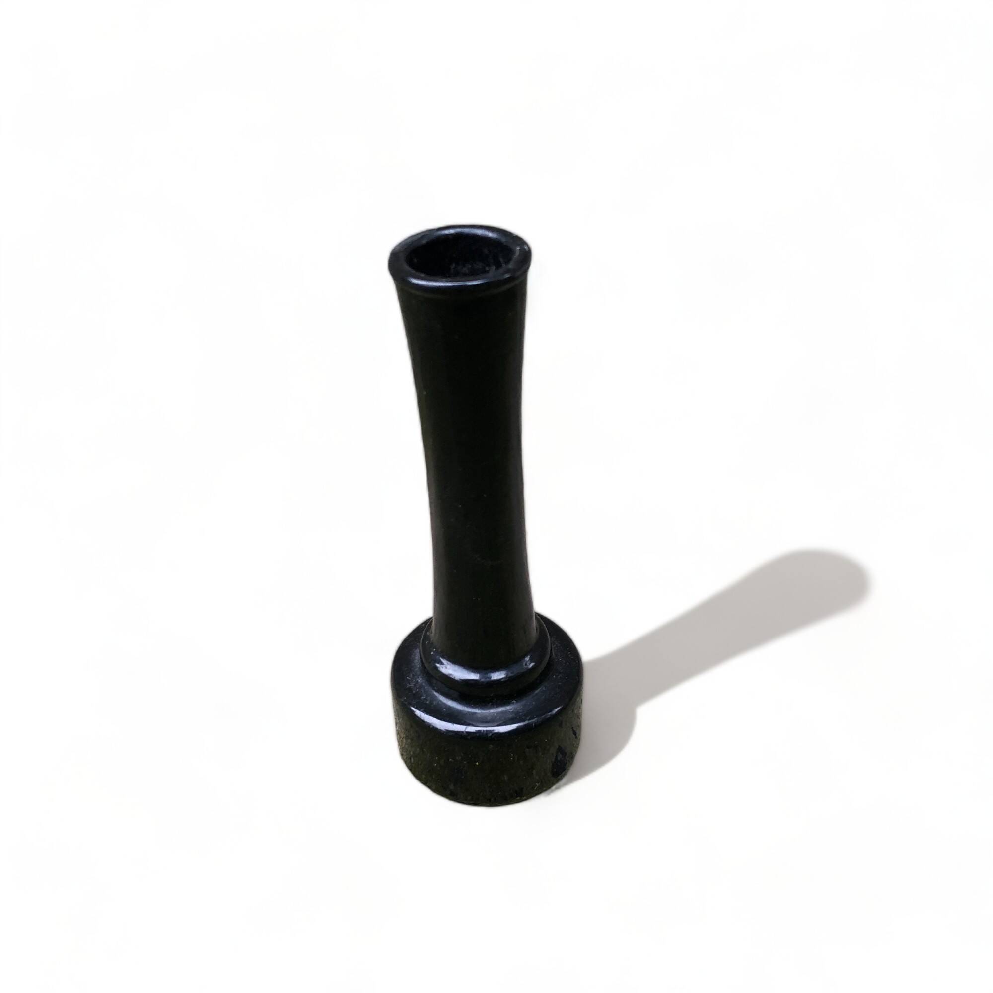 1960 small smoked glass vase 15cm germany signed zr soliflore old vintage