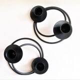 Pair of candlesticks candlesticks black wrought iron