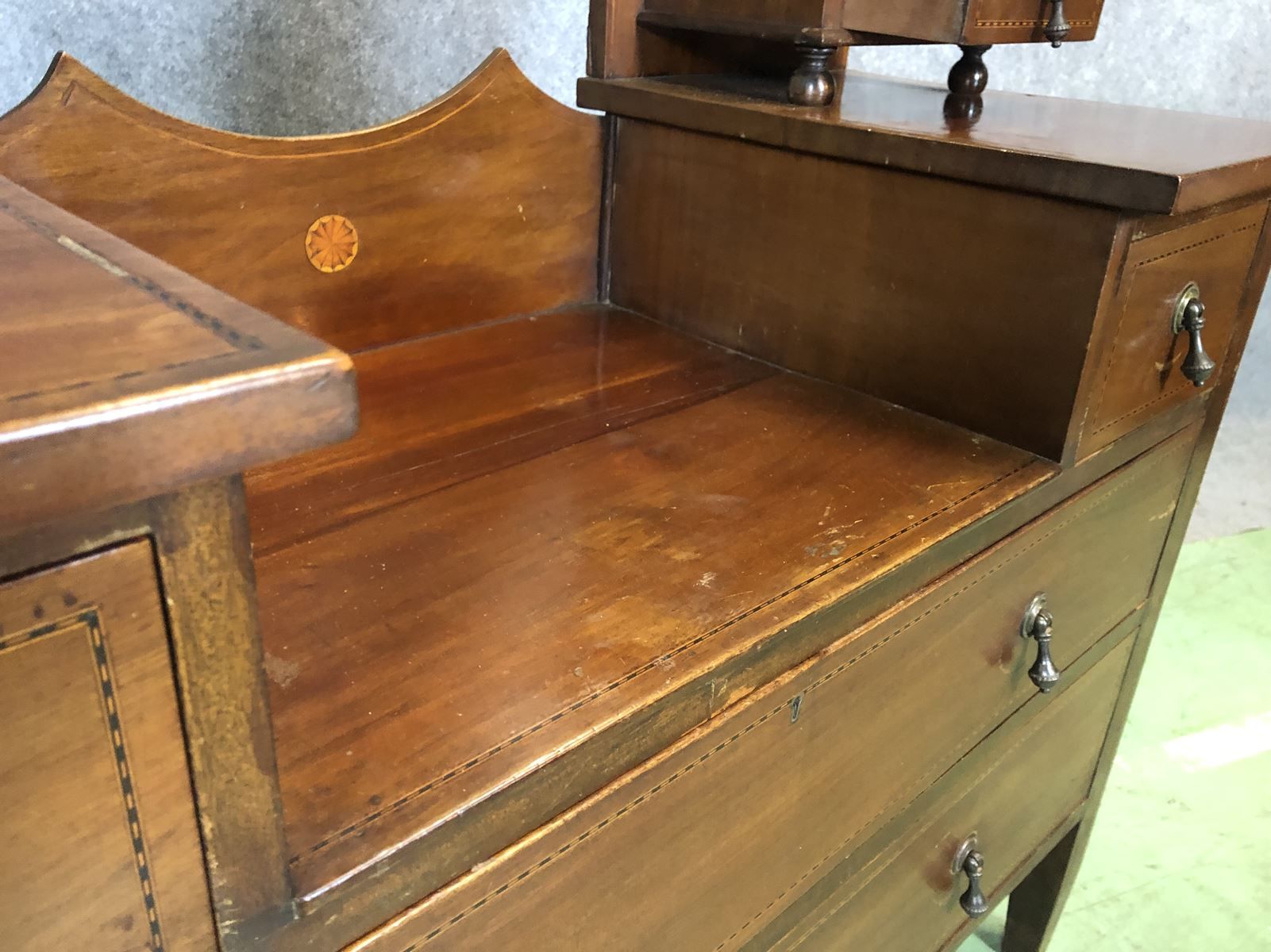 Hairdresser English early twentieth mahogany