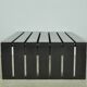Vintage handmade wide SLATTED bench / side table, Netherlands 1970s