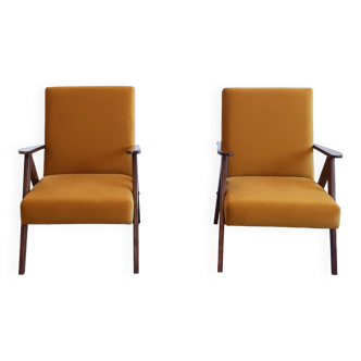 Mid century B 310 Var armchairs in velvet
