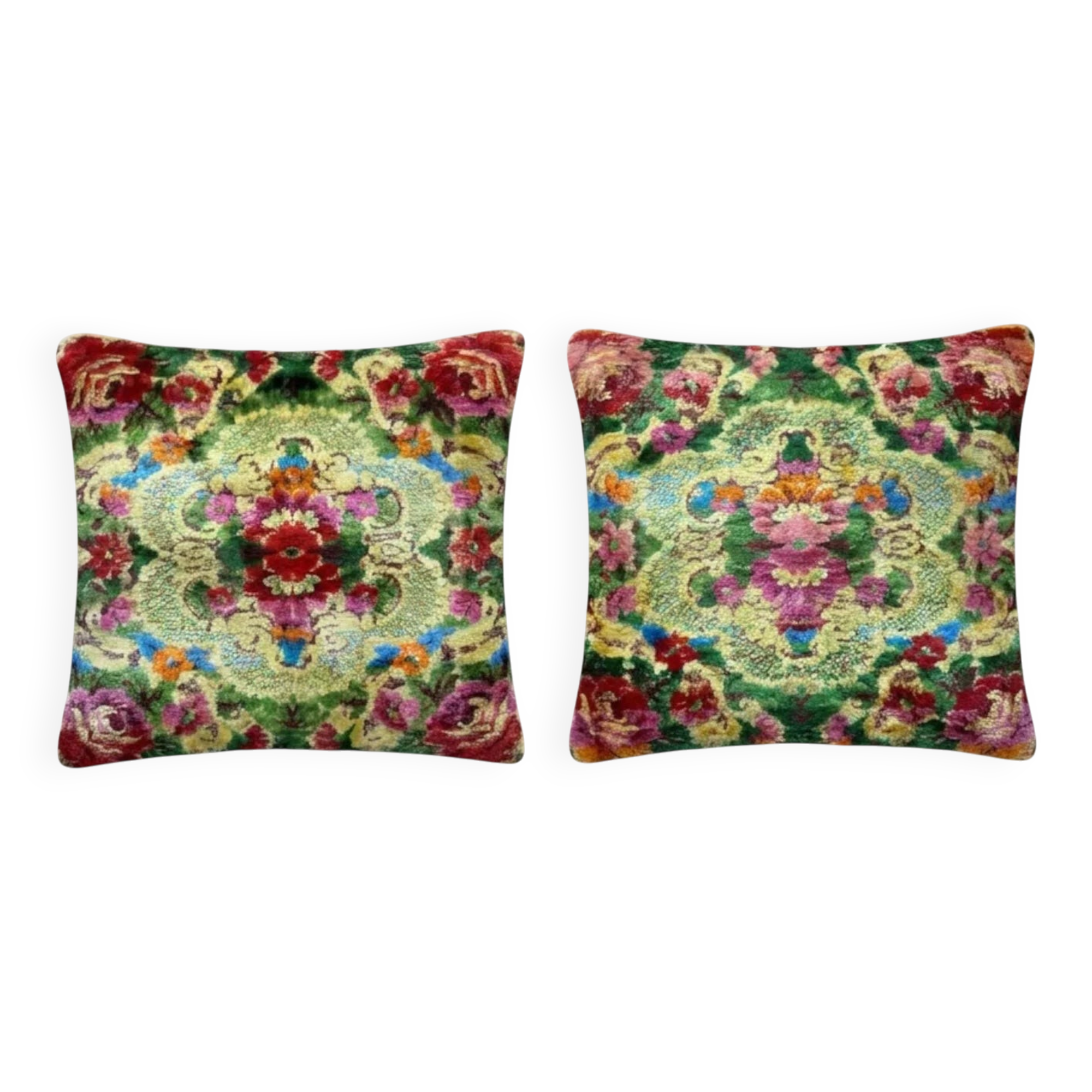Set of 2 vintage kilim cushion covers 38x43 cm
