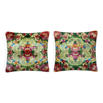Set of 2 vintage kilim cushion covers 38x43 cm