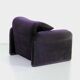 Mid century velvet lounge chair Maralunga by Vigo Magistretti for Cassina - Italy, 1970s