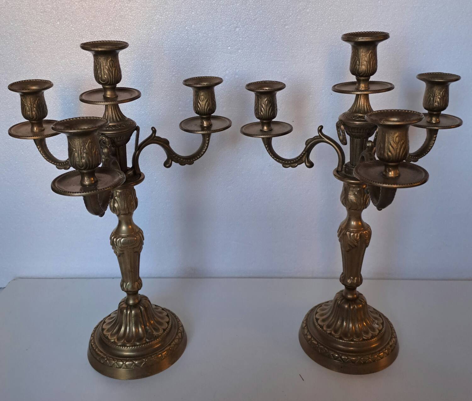 Pair of bronze candlesticks