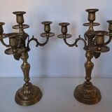Pair of bronze candlesticks