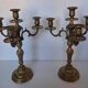 Pair of bronze candlesticks