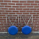 2 Hiroyuki Yamakado chrome folding chairs