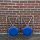 2 Hiroyuki Yamakado chrome folding chairs