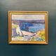 Original Swedish Oil on Canvas – “Coastal Landscape” by Arthur Y. Nilsson – Signed – Vintage & Framed