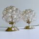 Pair of Limburg Bubble Glass Lamps