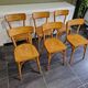 Set of 6 vintage 1970s bistro chairs