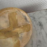 Vintage orange-orange marble ashtray