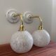 Paire d’appliques murales blanches