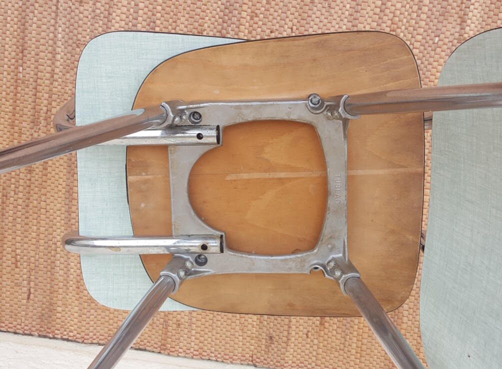 Duo of formica chairs