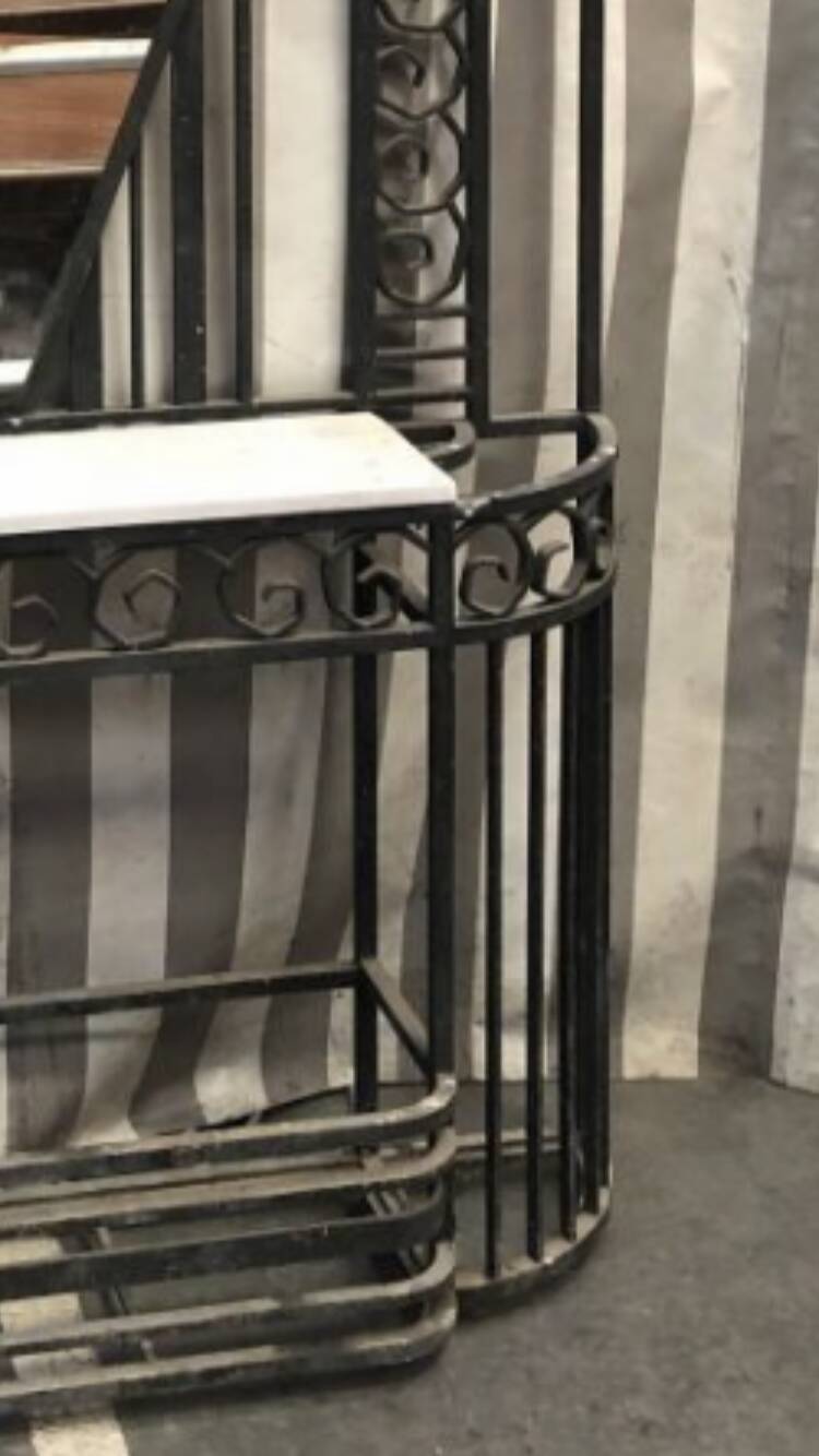 Art Deco wrought iron vestiary