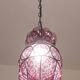 Plum colour Venetian Lantern, Seguso Murano Glass, Italy, 1950s