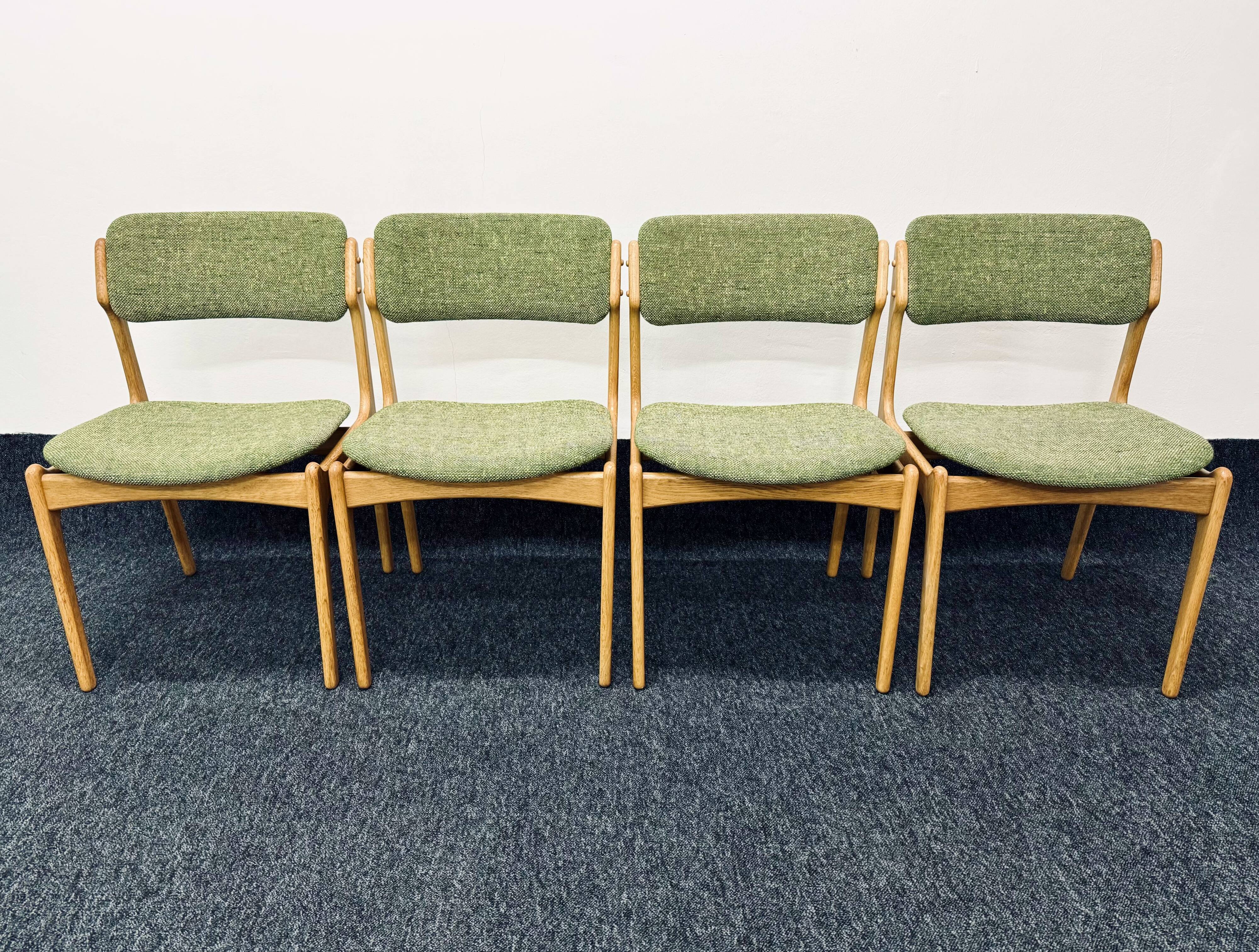 Set of 4 Danish Oak Dining Chairs by Erik Buch for O.D. Mobler