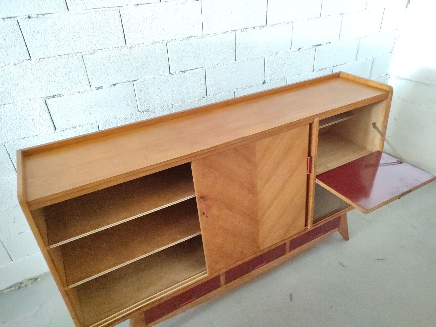 Enfilade buffet foot vintage compass