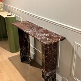 Console in red rosso levanto marble
