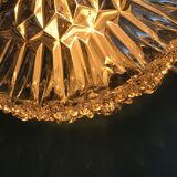 Round ceiling light in chiseled glass