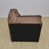 Brown corduroy modular sofa, 70s