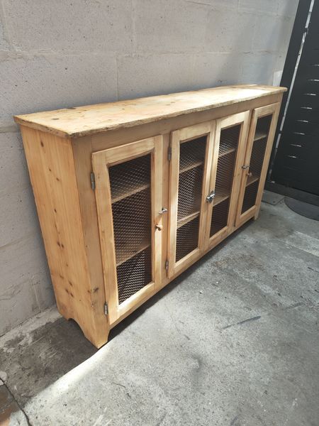 old workshop furniture four mesh doors