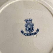 6 assiettes plates en terre de fer Gien "fleur d'automne"