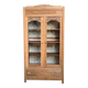 Parisian art deco glass cabinet in raw wood