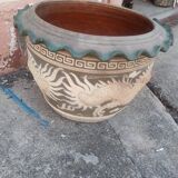 Large Asian terracotta pot